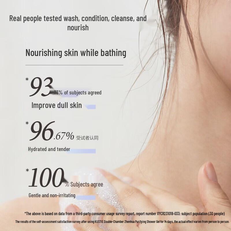 Kustie Dual Chamber True Flower Soothing Shower Gel