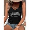 Printed Vest T-shirt Vest Women's Sleeveless Round Neck