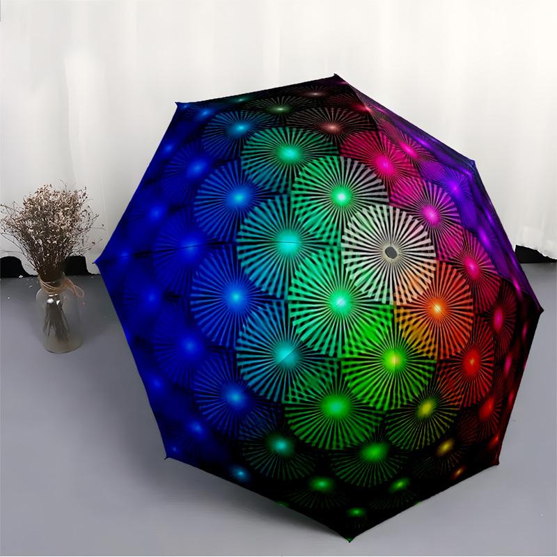 1pc Colorful SphereAutomatic Folding Umbrella, Portable & Foldable Design with 8 Ribs, Casual Outdoor Accessory yy250804254