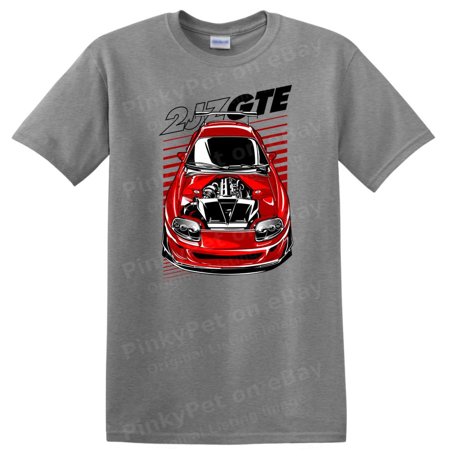 Red Car Engine Graphic T Shirt Cool Car Design Retro Racing Tee Unique Gift