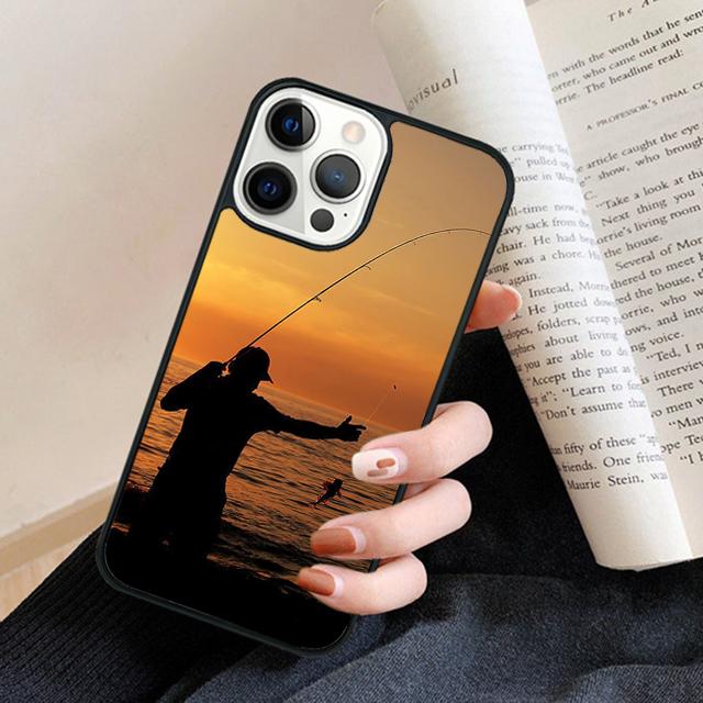 Trout Panel Painting Fish Fishing Sport Phone Case Back Cover for iPhone 17 Air 16 15 14 13 11 12 Pro Max Plus