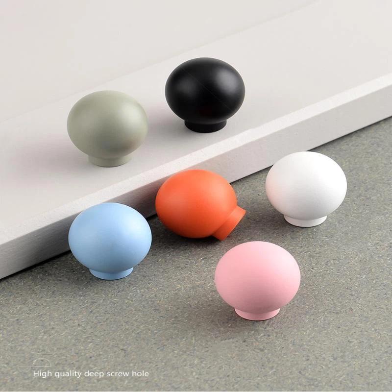 Maniglie colorate per mobili da cucina, pomelli per ante di armadi e cassetti, semicircolari, stile crema, maniglie colorate per camera dei bambini, abbinamento