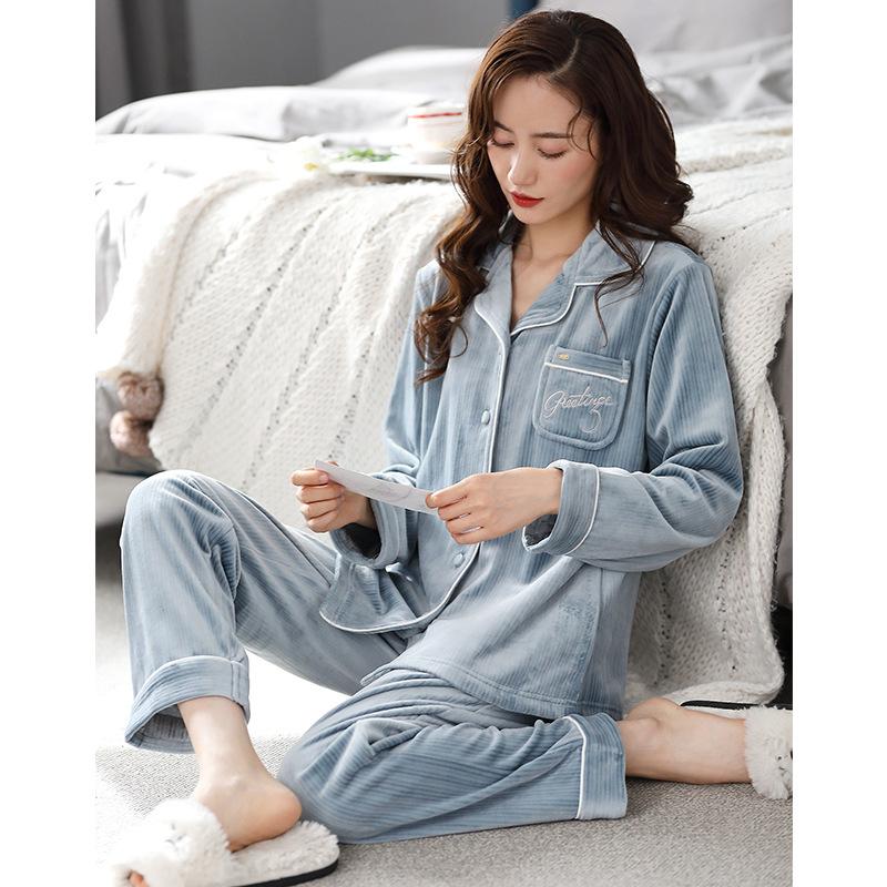 [Необходимый для обогрева комнаты] Пара пижам из флиса Айлэнд Женская осенне-зимняя коралловая флисовая тонкая флисовая домашняя одежда Мужской костюм M
