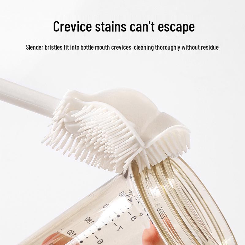 Silicone Long Handle Cup Brush - Ideal for Cleaning Insulated Cups & Baby Bottles, No Dead Corners.