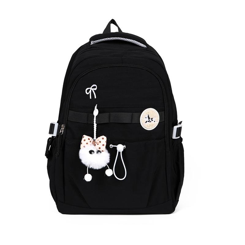Schoolbag Elementary school bag Female junior high school student Large capacity simple campus backpack College student travel leisure backpack
