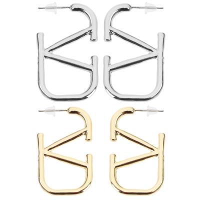 Orecchini Minimalisti Geometrici in Oro Leggeri con Lettere Orecchini a V Evidenziati per Donne Gioielli per Orecchie Estetici