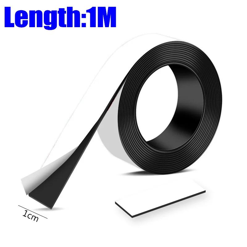 

12-1M Self Adhesive Rubber Magnet Strip Refrigerator Photo Posters Fixing Tape Decal Flexible Magnet Strip for Diy Art Mounting 1M-(1roll)