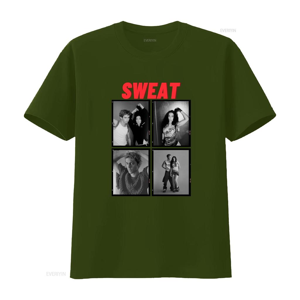 Charli Xcx und Troye Sivan Sweat Tour T-Shirt Konzert L031007 Vintage Bequem Vielseitig Modedesigner Kleidung