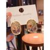 Eternal Flower Amber Silver Needle Stud Earrings Earrings Women Fashion High Sense Retro European and American Earrings Fashion Trendy Earrings