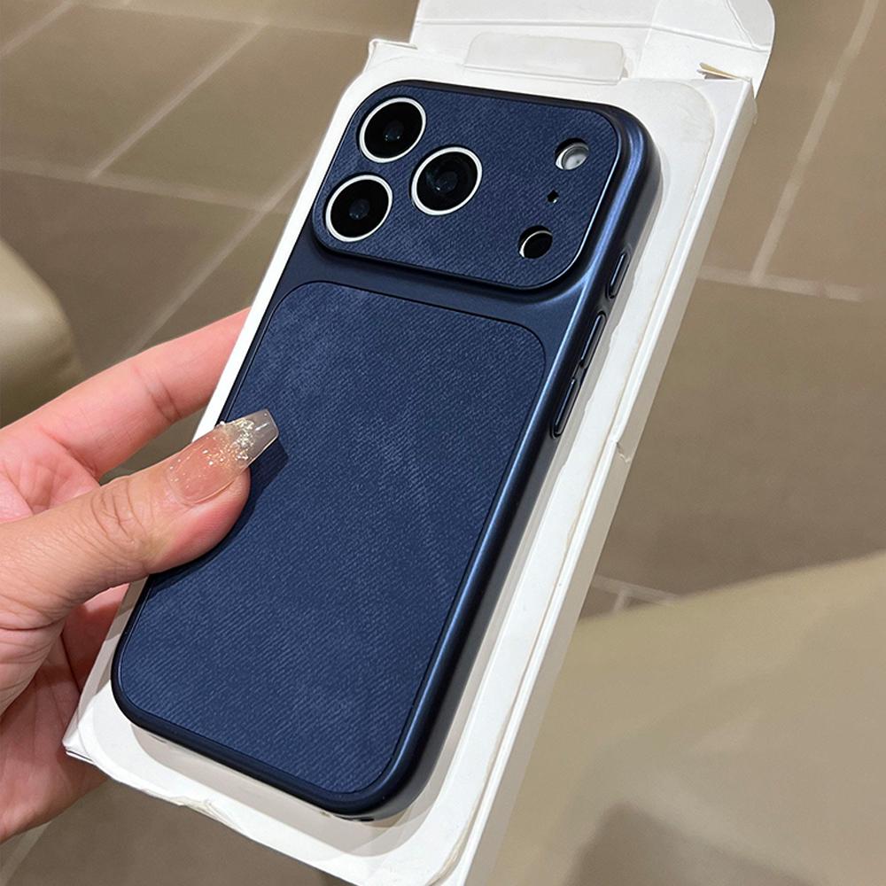 Denim Jeans Large Window Camera Protection Matte Phone Case for For Iphone Air 17 16 1 14 13 Pro Max Plus Shockproof Bumper Cover