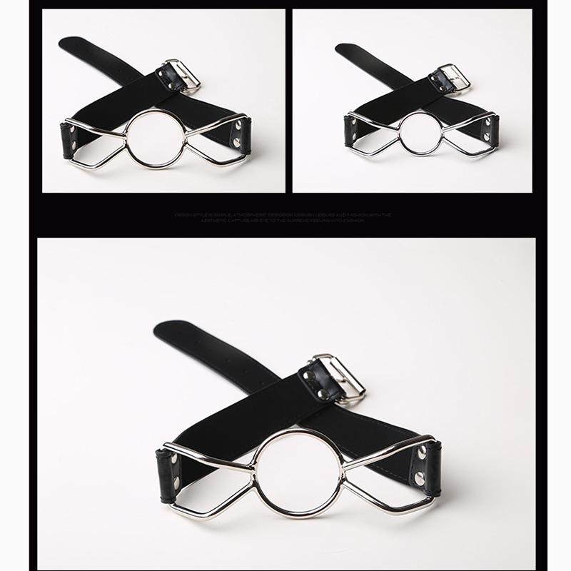 S M L Size Leather Open Mouth Gag With O Ring BDSM Toy For Adults Bondage Fetish Restraints Erotic Slave Women Gay Sex