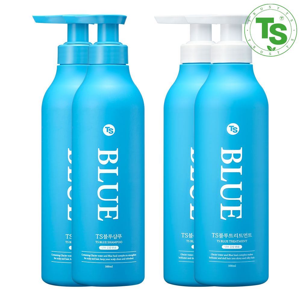 Blue TS Shampoo 500g X 2 + Treatment 500ml X 2
