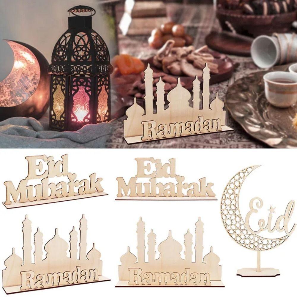 

Creative Ramadan Kareem Gifts Exquisite Wooden Crafts Wooden Eid Mubark Ornament Home