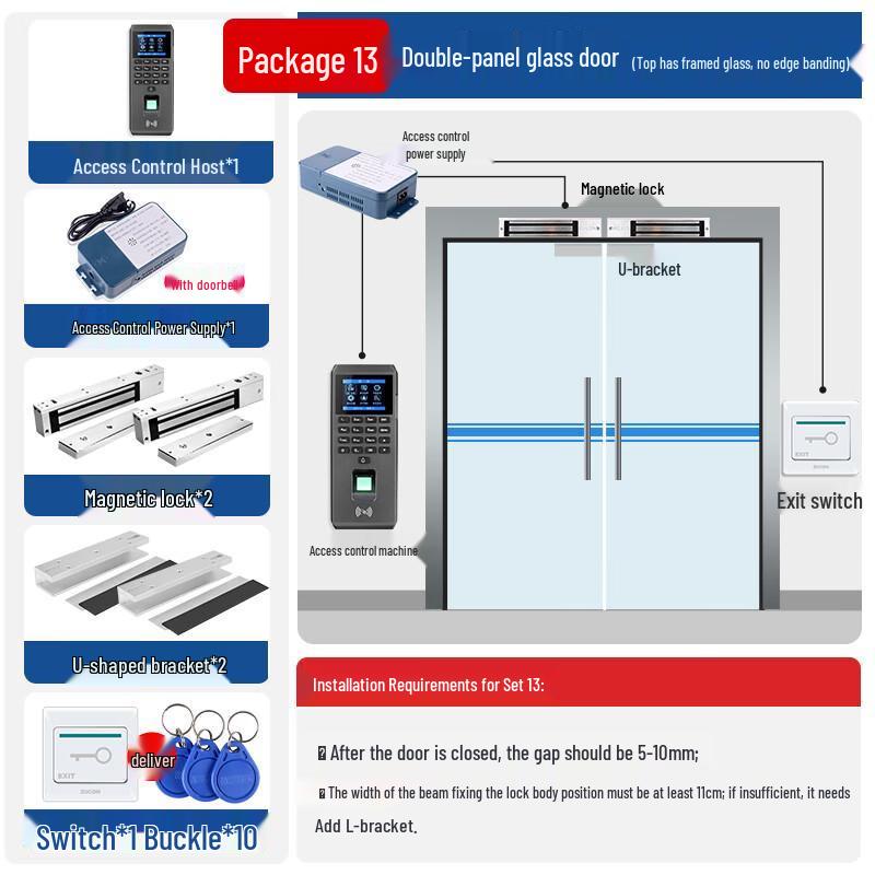 ZUCON Fingerprint Access Control System CN plug (adapter included)