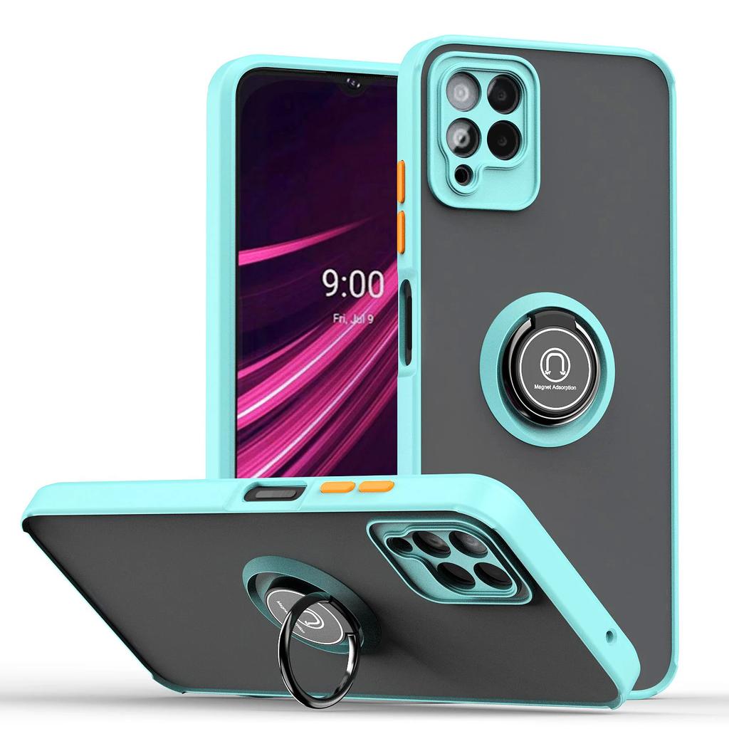 Armor Matte Case For T-Mobile Revvl 6X 6 Pro T Phone 5G Cover Ring Magnetic Holder Stand Shockproof Coque Fundas