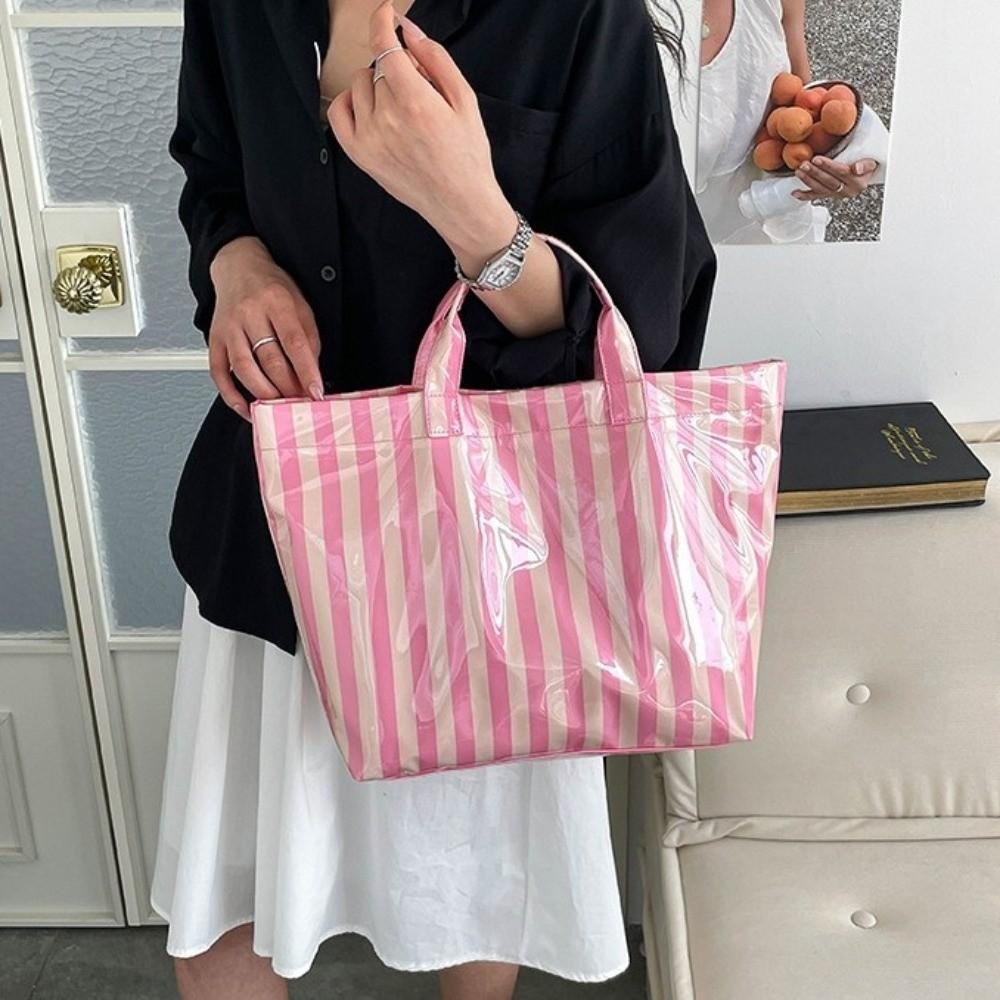 Waterproof Transparent Jelly Bag Large Capacity Beach Handbags Grocery Handbag