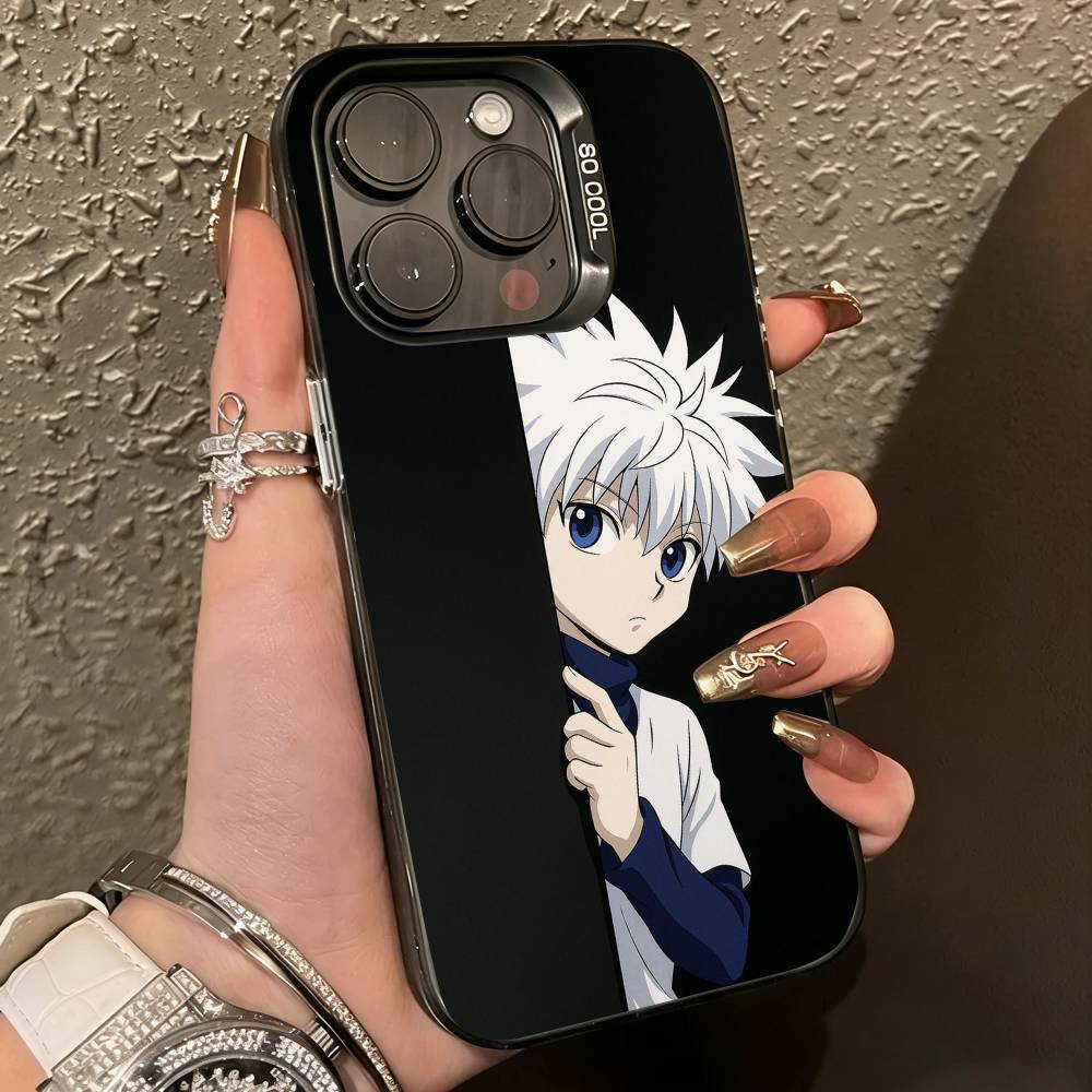 Killua HXH-h X Hunter Phone Case For iPhone 17,16,15,14,13,12,11 Plus,Pro Max,XS,Colorful Silver Black Cover