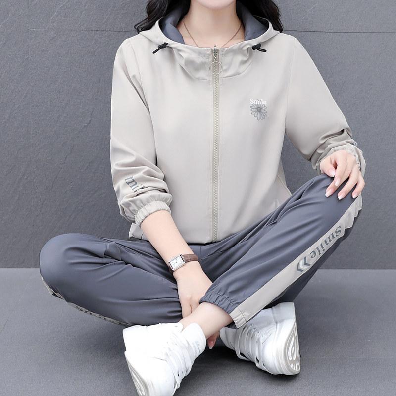 

Осенне-зимний повседневный спортивный костюм для женщин, Осенний стиль, Комплект женской одежды для бега для женщин, Комплект из двух предметов L абрикосовый