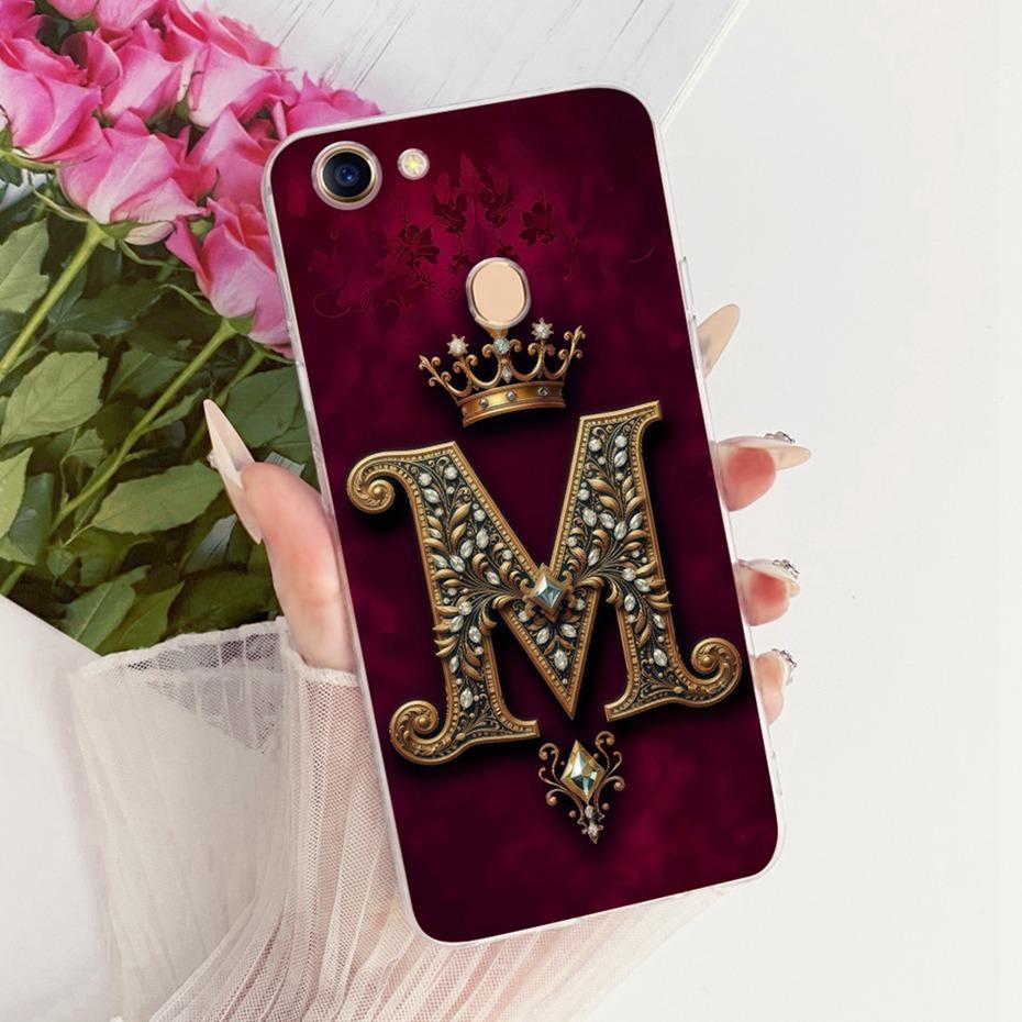 Fashion Crown Letter Case For OPPO F5 F7 F3 Soft Silicone TPU Back Cover For F7 F3 F5 Youth Phone Cases