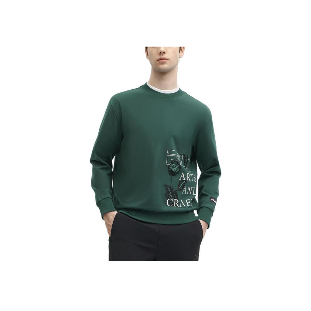 New FILA X V&A Sweatshirt Men's Night Shadow Green F11M418206F-GN