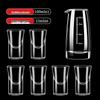 Handmade Glass Spirit Decanter and Measured Shot Glass Set