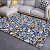 Pebble Pathway Rug: Natural Stone Look for Zen Interiors | Outdoor-Inspired Flooring Anti slip carpet can be machine washed