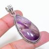 Natural Sage Amethyst Gemstone 925 Sterling Silver Jewelry Pendant 2.17" AP-15507