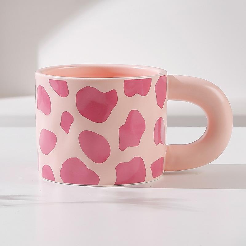 Light Luxury Mug, High-Value Cup, Gift Electroplated Ceramic Water Cup, Household With Lid Spoon, Office Coffee Cup