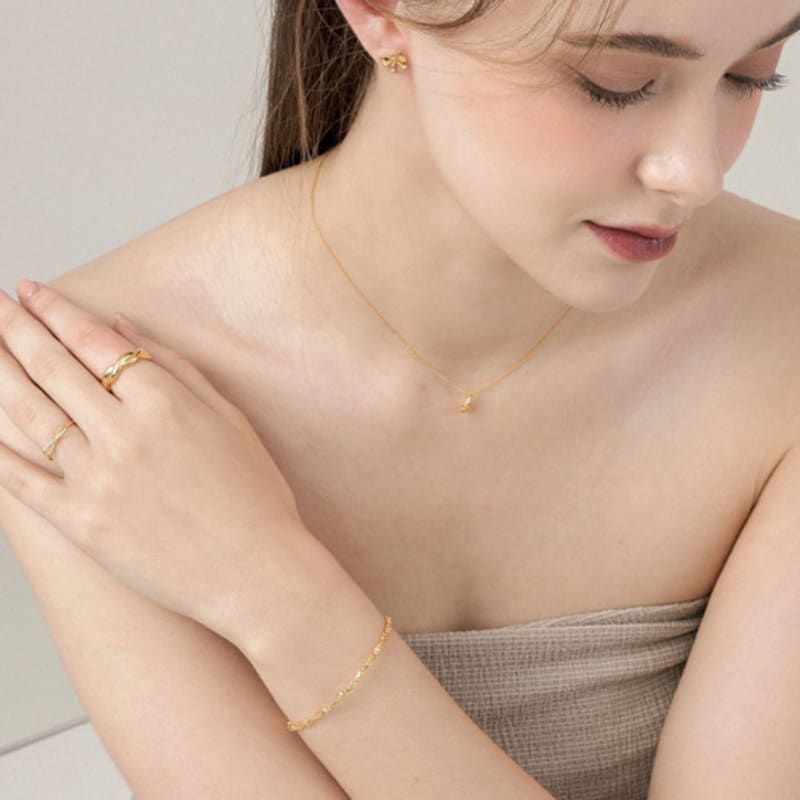 LILYKORI 925 Silver Twist Sand Bracelet