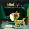Cartoon Night Light Dětská lampa Mini Deer LED Stolní lampy Roztomilé DIY přenosné s nastavitelným telefonem