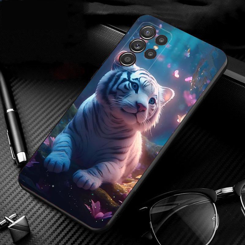 Cute Baby Tiger Phone Case For Samsung S24 S23 S22 S21 S20 Ultra S20 S22 S21 S10E S20 FE S24 Plus Shell Case