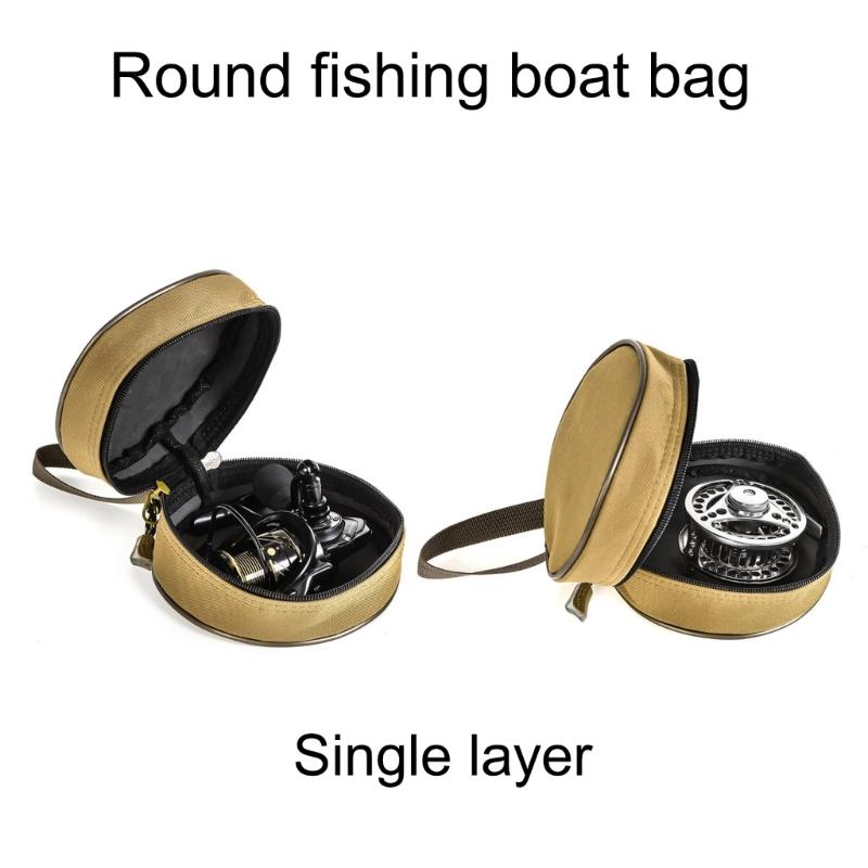 Round Fishing Reel Case Fishing Baits Bag Tackle Storage Bag Fishing Reel Protective Bag Outdoor Fishing Tackle Bag