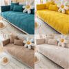 Thick Plush Sofa Towel Universal Non-Slip Corner Sofa Cushion Armrest Velvet Sofa Cover Mat Home Decoration Cover Solid Color