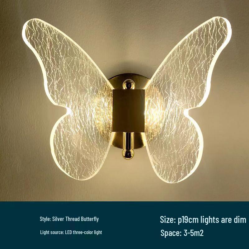 Modern Luxury Nordic Butterfly Wall Light - Minimalist Design for Corridor, Hotel, Bedroom, or TV Wall
