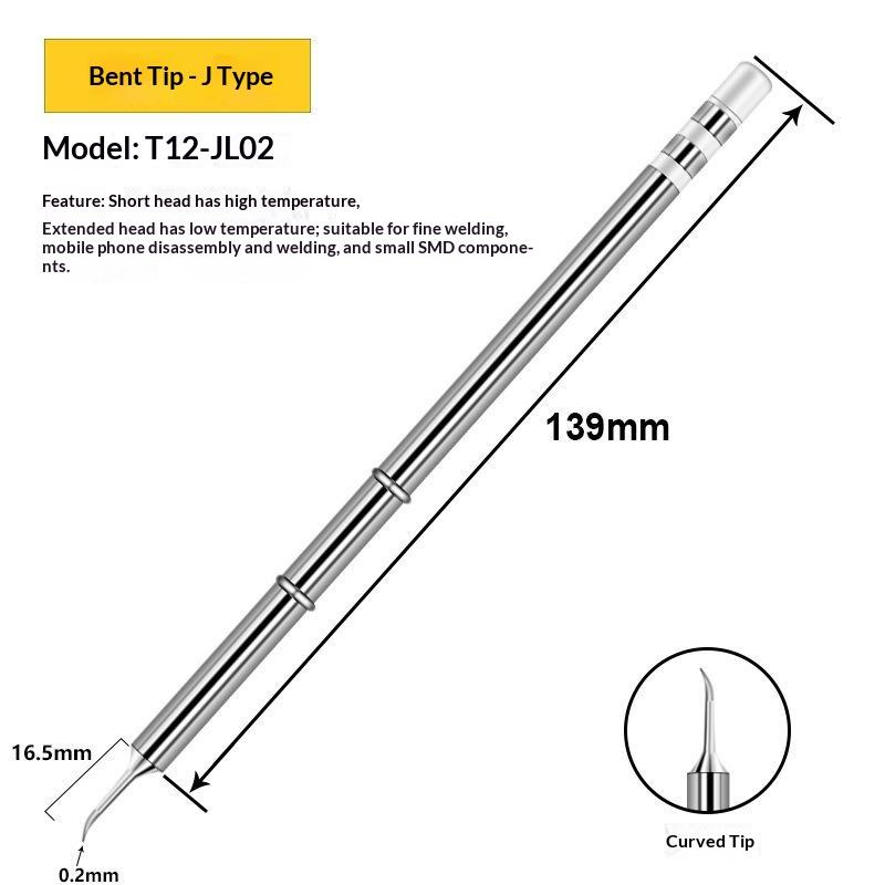 T12 Multiple Styles Integrated Soldering Iron Tips Fast Heat Conduction Easy Tinning For DIY Electronic Repair Projects