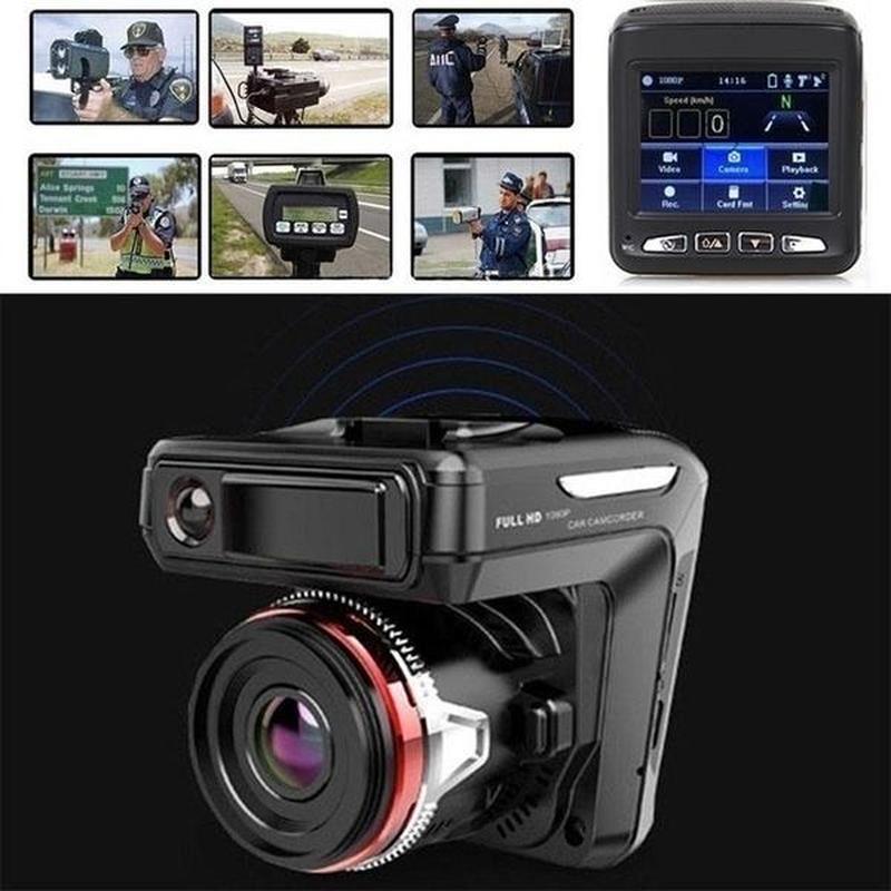 2,4 Zoll 2-in-1 Auto-Fahrrekorder Full HD Auto-Fahrrekorder mit Radardetektor Geschwindigkeitsdetektor DVR