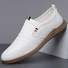 Autumn White Soft Leather Men's Shoes Soft Sole Men's  Casual Shoes One Pedal Hundred Towers Light Shoes Little White Shoes