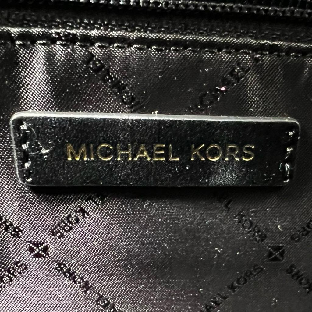 Michael Kors Satchel Shoulder Bag Handbag Leather Black Women 35T0GWXS3L Used