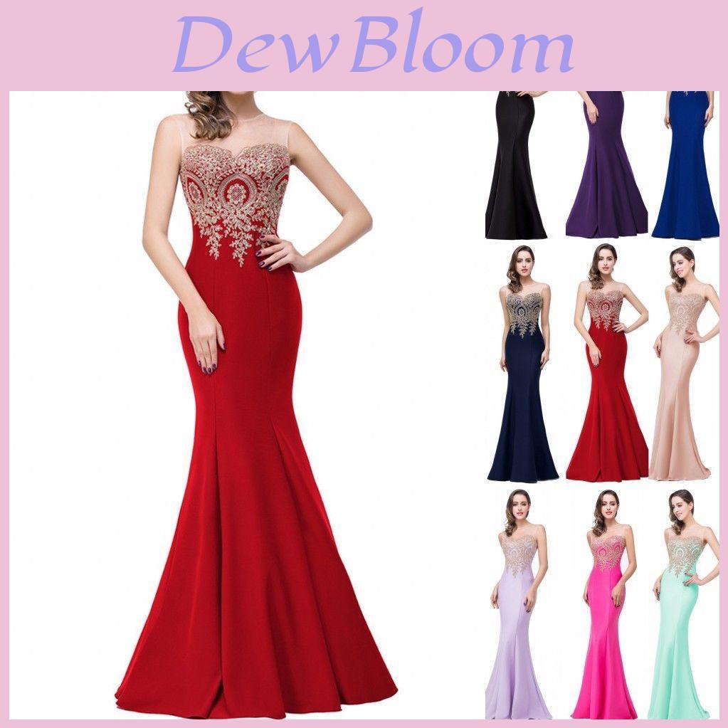 Elegante Abito da Sera Formale da Donna per Matrimonio, Damigella d'Onore, Festa, Ballo, Prom, Lungo Abito da Cocktail dal Design Intramontabile
