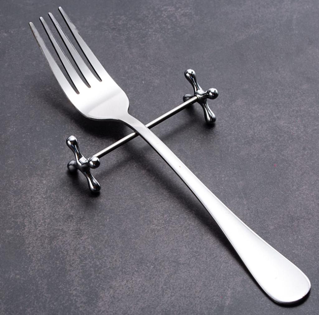 Silver Cutlery Rest Set for Western Chopstick Rests for and Perfect for Tabletop Use In Western and Chinese Kitchen and Home Parties of [Perfect