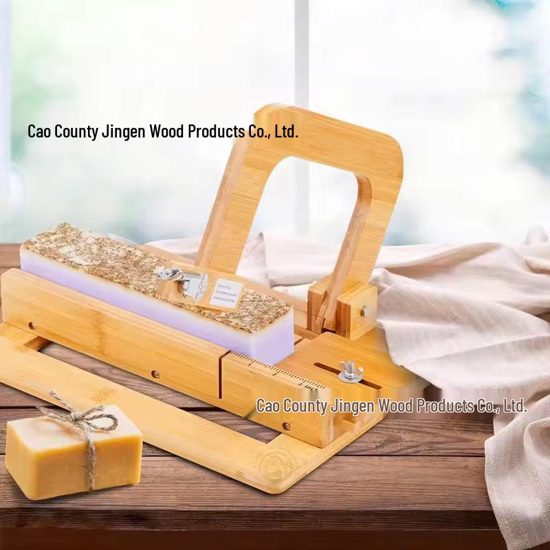 Handmade Wooden Soap and Bread Cutter: Guillotine-Style Steel Wire Slicer