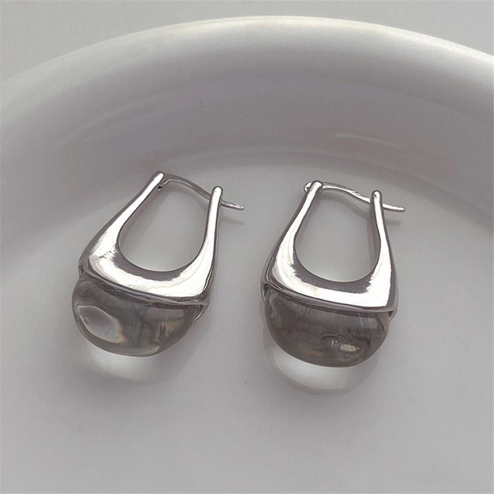

Korean French Vintage Style Bag Earrings Niche Design Sense Crystal With Women Accessories Gift