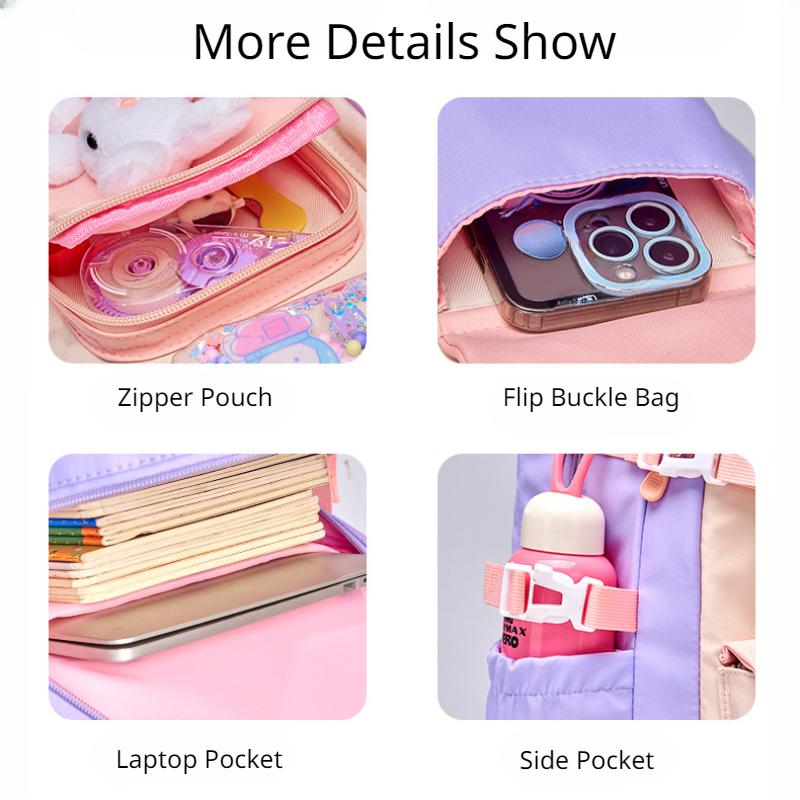 Spring Autumn New Primary School Girl Schoolbag Spine Protect Lightweight Children Backpack Refrigerator Open Large Capacity Book Bag Teenager Student