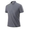 Men's Quick-Dry Outdoor Cycling & Hiking Shirt - Stand-Up Collar, Short Sleeve, Custom Logo Option