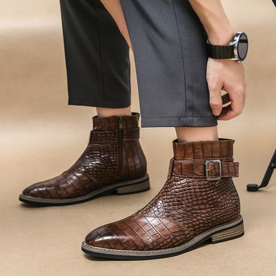 Pánské boty velká velikost nové módní kotníkové boty vysoké módní britský styl ležérní kožené boty trend špičaté kožené boty mohou být