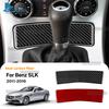 Real Soft Carbon Fiber Trim Sticker For Mercedes Benz SLK R172 2011 2012 2013 2014 2015 2016 Car Gear Ashtray Panel Accessories