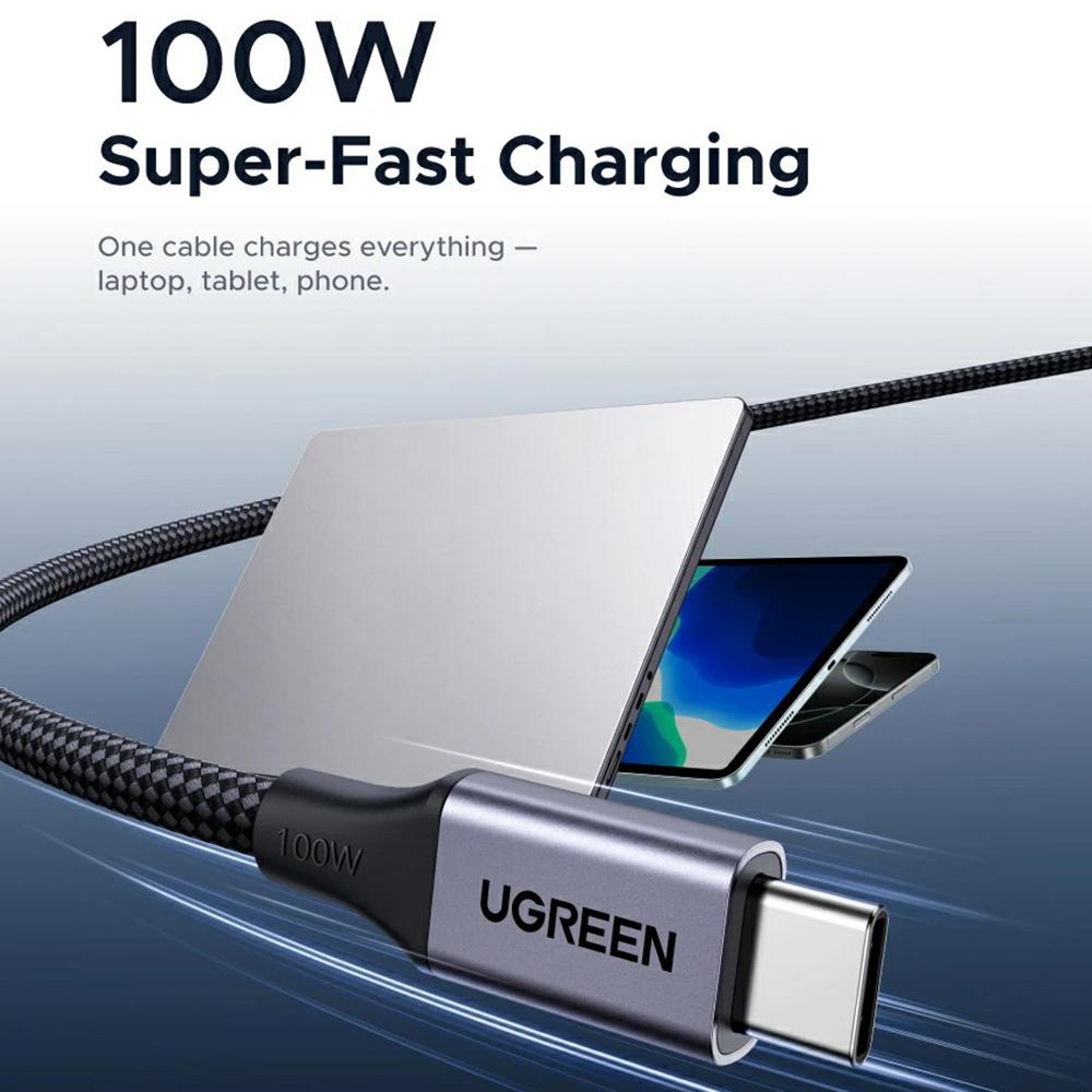 UGREEN 55517 1m Magnetic USB C to USB C Cable PD 100W Fast Charging Data Cord for MacBook/iPhone/iPad