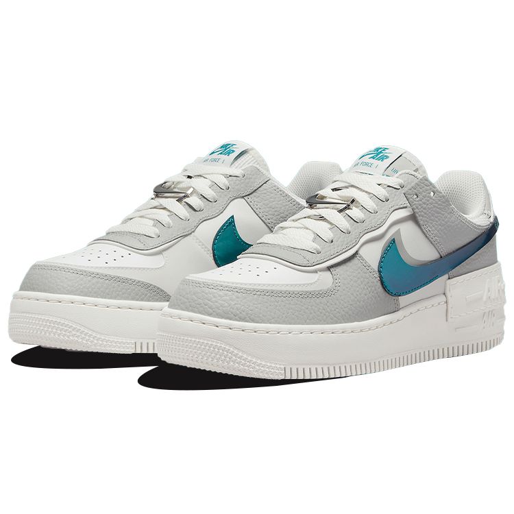 Nike Air Force 1 Shadow Bright Spruce Sneakers Donna Crema Summit-White Grigio-Nebbia DR7856-100