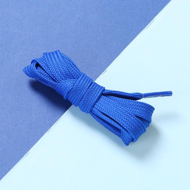 10mm Double Layer Flat Polyester Shoelaces for Casual Sports Shoes - White