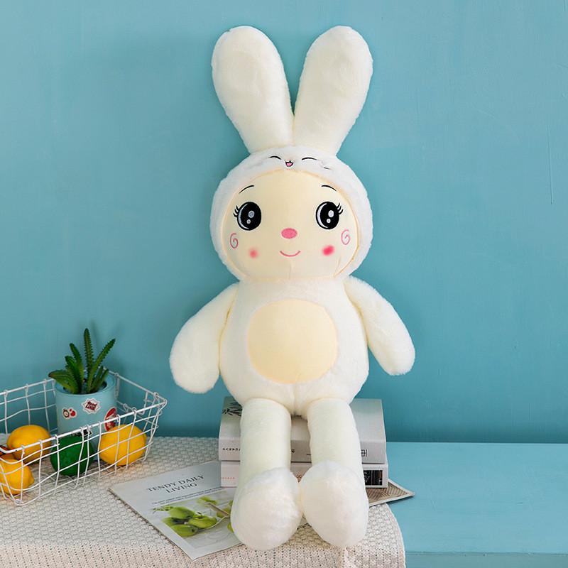 Large Plush Rabbit Toy Pillow Adorable Soft Stuffed Bunny Doll For Kids Gifts